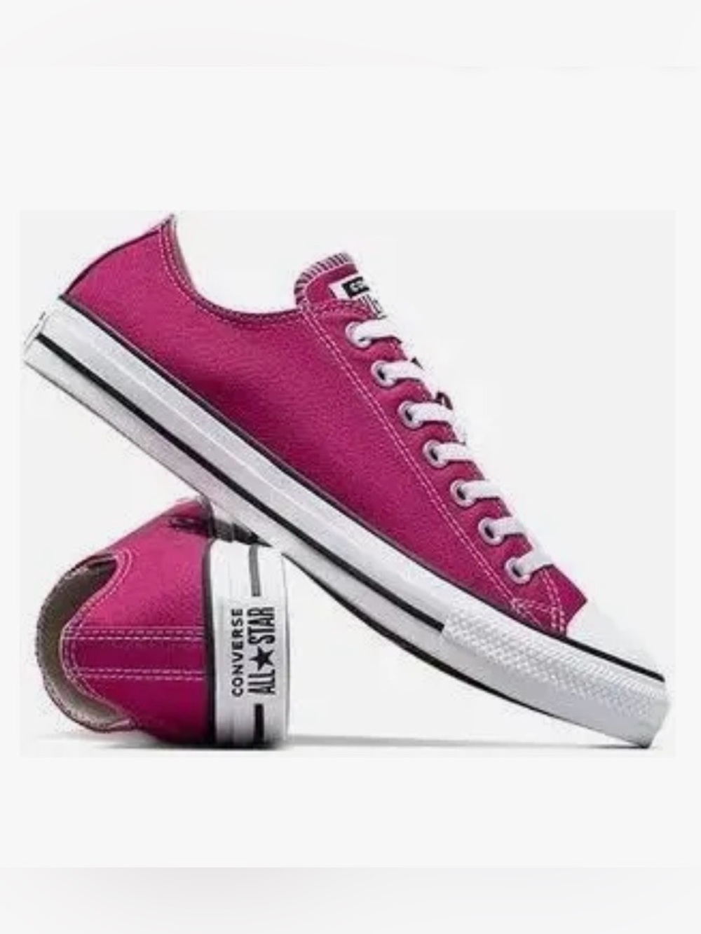 Converse | Kids Magenta ‘Berry Smoothie’ Lace Up Low Top AllStar Sneakers Size 3